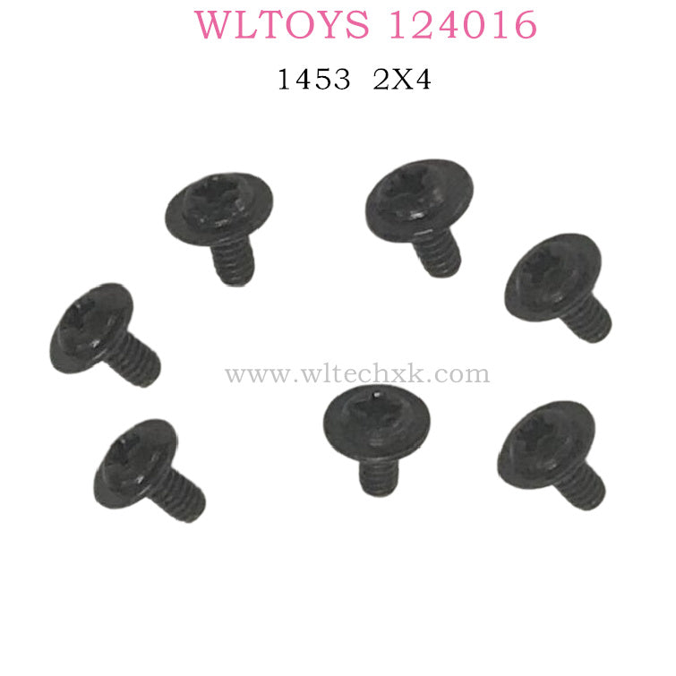 WLTOYS 124016 RC Car Part 1453 2X4 PWM5 Cross Round Head Machine Screws