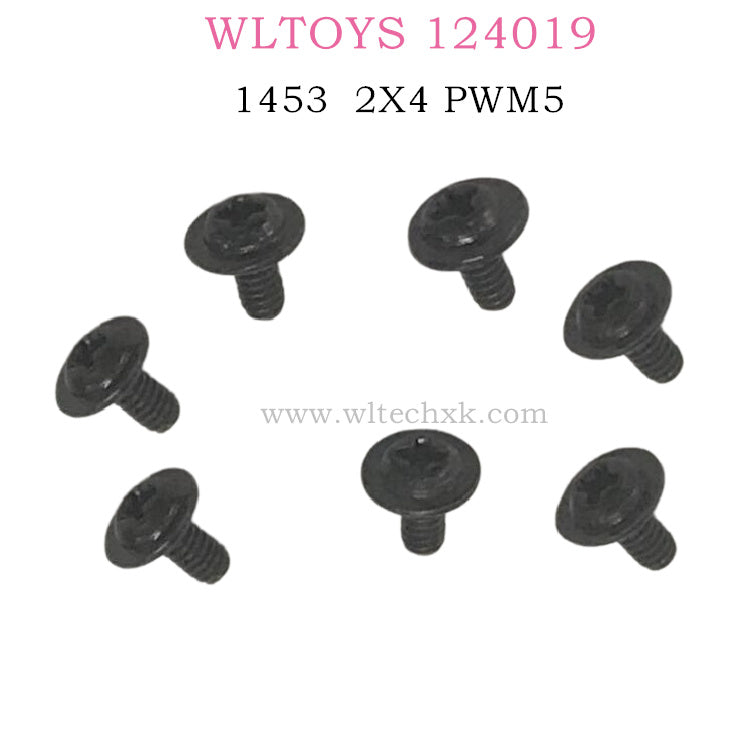 WLTOYS 124019 RC Car 1453 2X4 PWM5 Cross Round Head Machine Screws