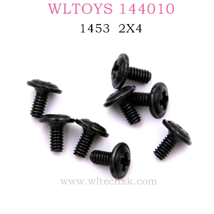 WLTOYS 144010 RC Car Original Parts 1453 2X4 PWM5 Cross Round Head Machine Screws
