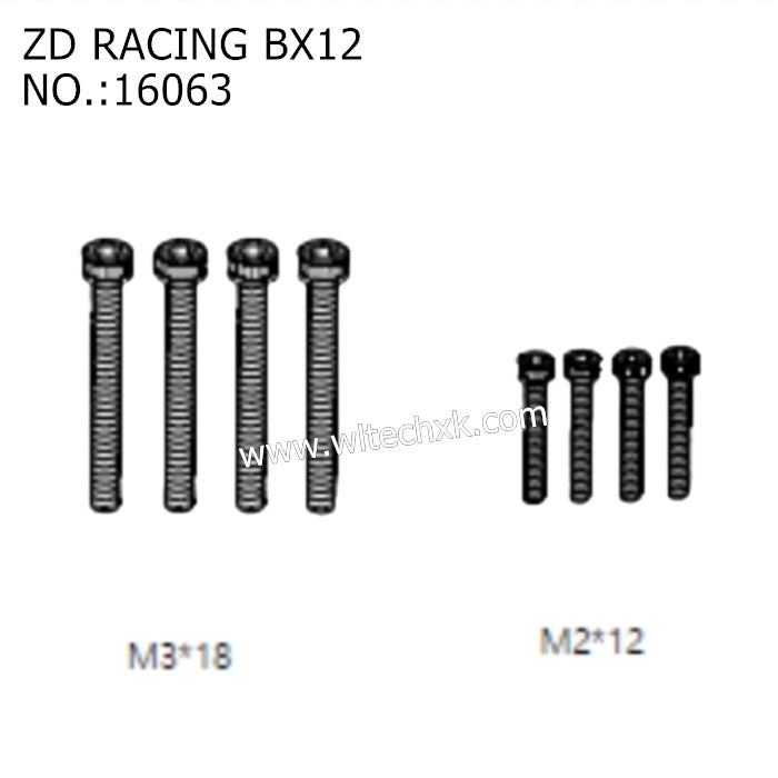 ZD Racing RX12 Parts M3x18 M2x12 16063 -3