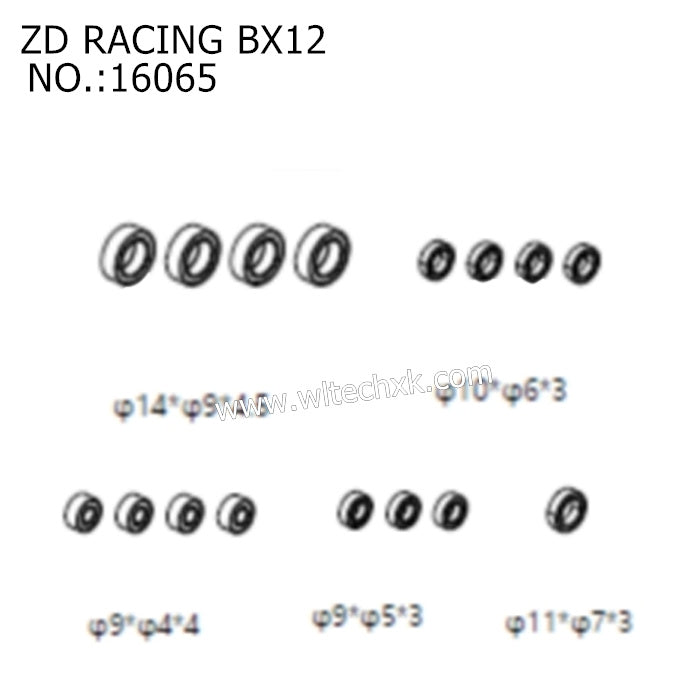 ZD Racing RX12 Parts Bearing Set 16065