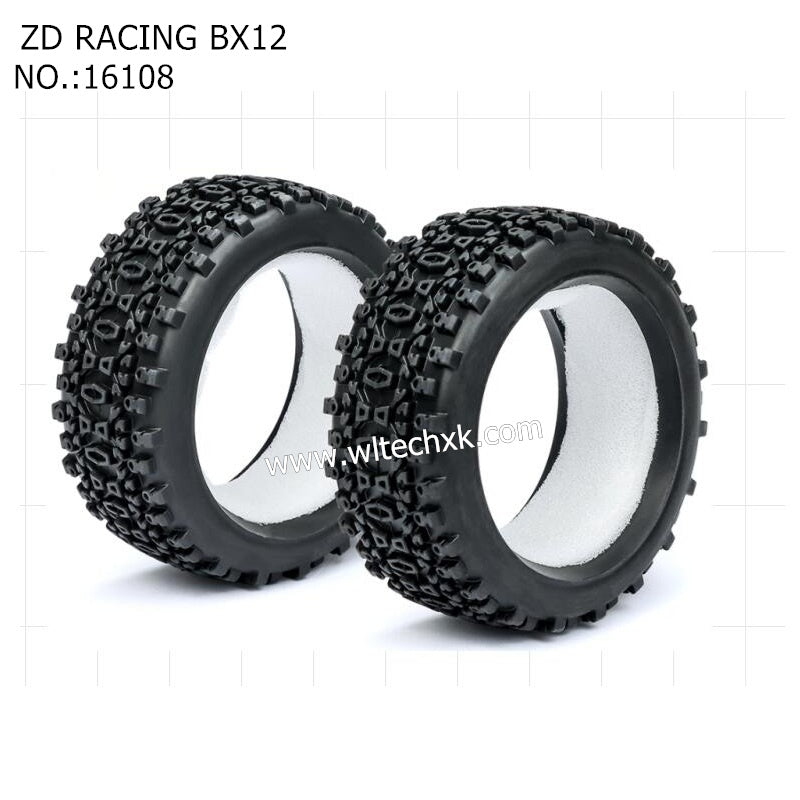 ZD Racing RX12 Parts Front Tires and Spone Set 16108 -2