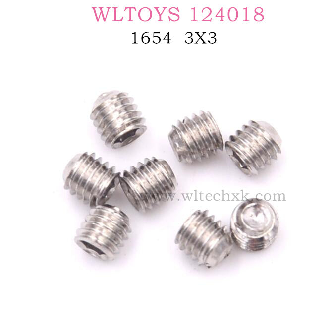 WLTOYS 124018 RC Car Original parts 1654 Mini Screw 3X3