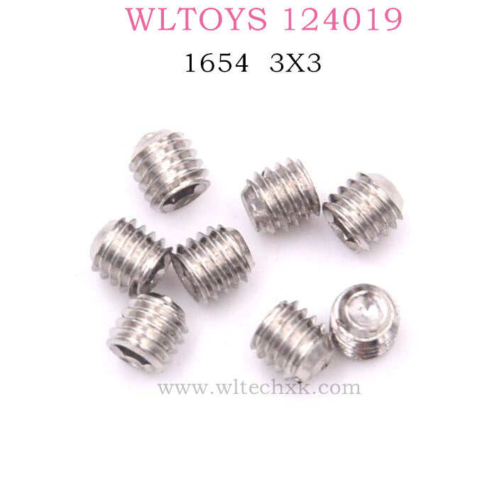 WLTOYS 124019 RC Car 1654 Mini Screw 3X3