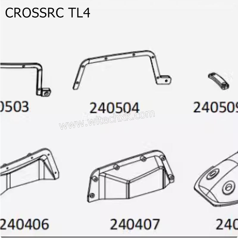 CROSSRC TL4 Parts Front Compartment Cover Nylon Accessories CS-97401378