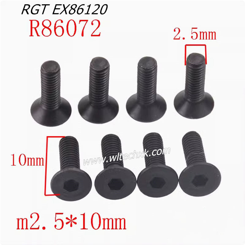 RGT EX86120 Upgrade Parts Large Bevel Screw 8pieces R86072