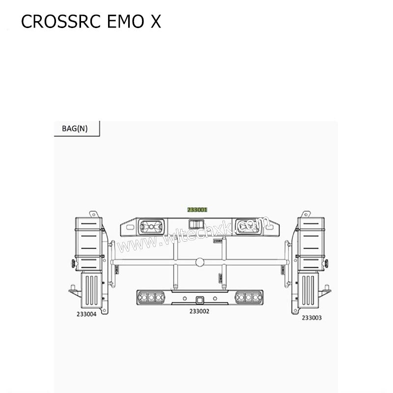 CROSSRC EMO X Parts Front and Rear Bumpers Tool Box Mold CS-952330