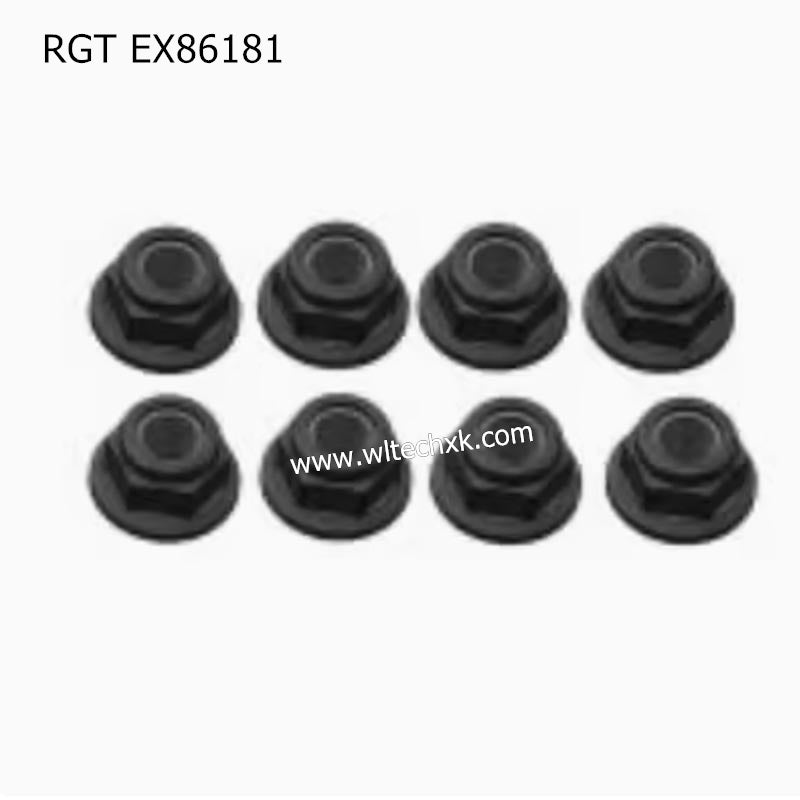 RGT EX86181 Original Parts Flange Nylon Locknut M4