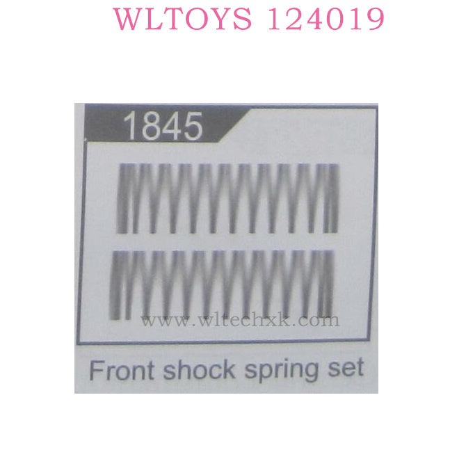 WLTOYS 124019 RC Car Parts 1845 Front Shock Spring Set