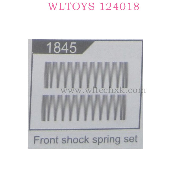WLTOYS 124018 RC Car Original parts 1845 Front Shock Spring Set