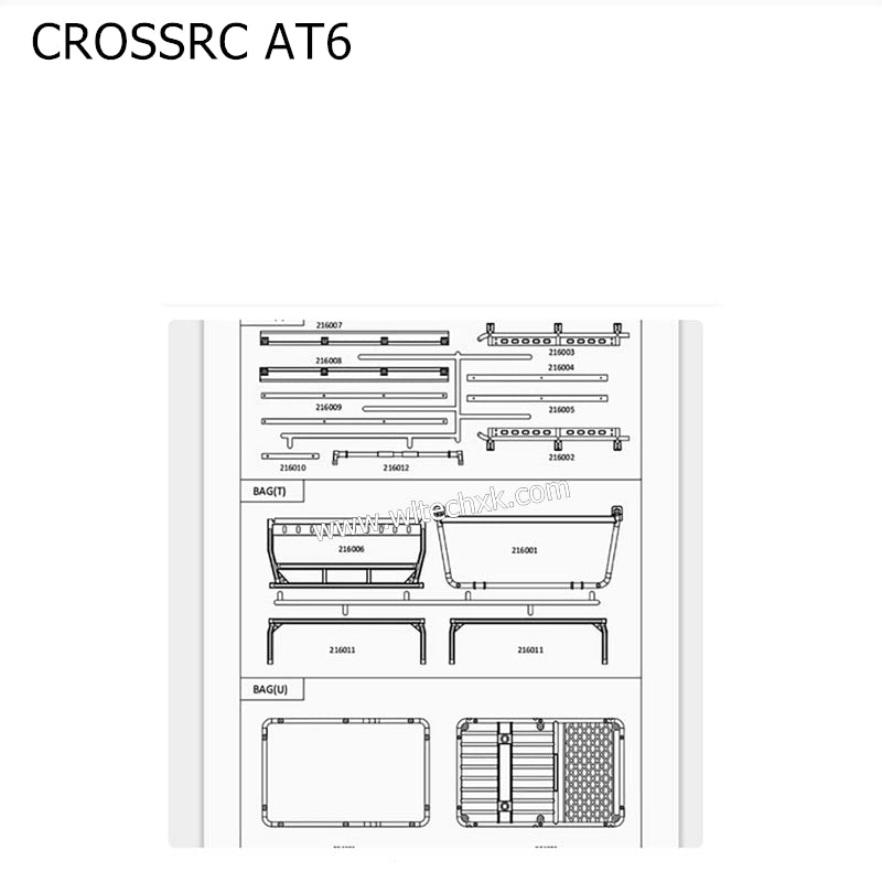 CROSSRC AT6 Parts Roll Cage Kit 216006 204201 CS-97400925