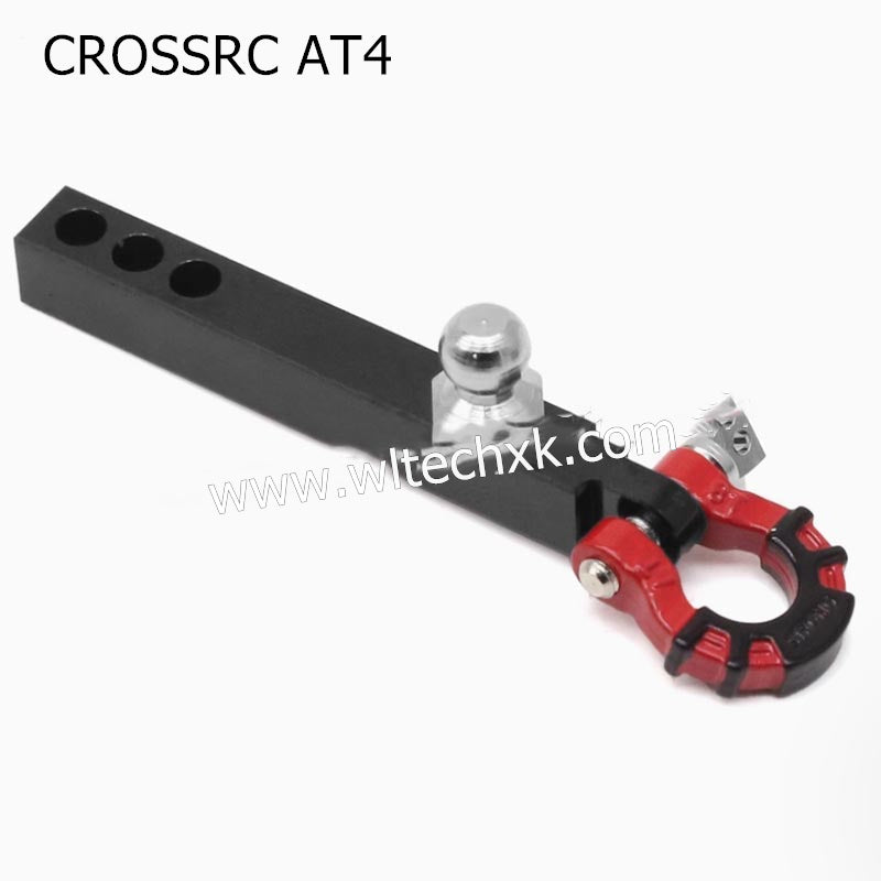 CROSSRC AT4 Parts Metal Trailer Hook Ball Head + U Buckle Rescue Hook RED
