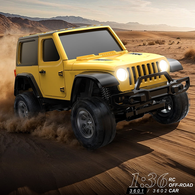 JIABAILE 3601+3602 1/36 mini Scale Remote Control Climbing Car YELLOW-2