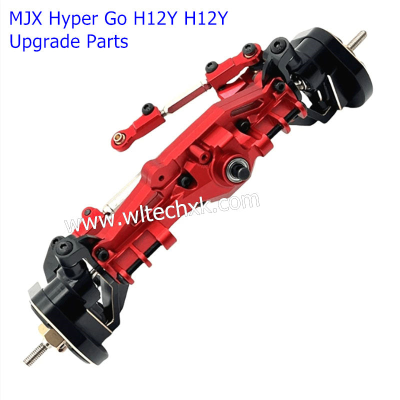 MJX Hyper Go H12Y H12Y+ Upgrade Parts Front Axle Assembly RED