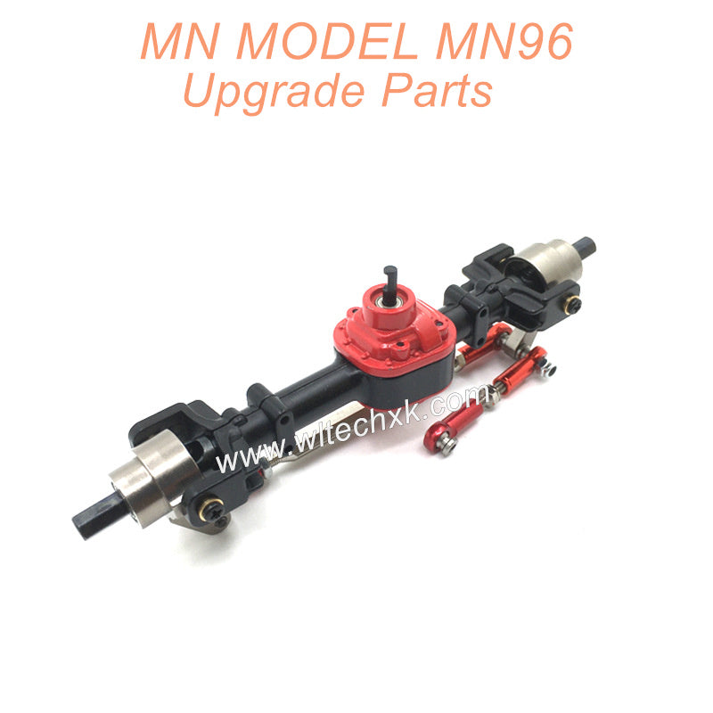 2-MNMODEL-MN96-Upgrade-Parts-Metal-Front-Axle-Assembly-Red