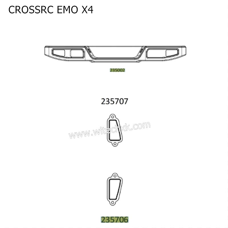 CROSSRC EMO X4 Parts Rear Bumper and Lamp Housing CS-97401268
