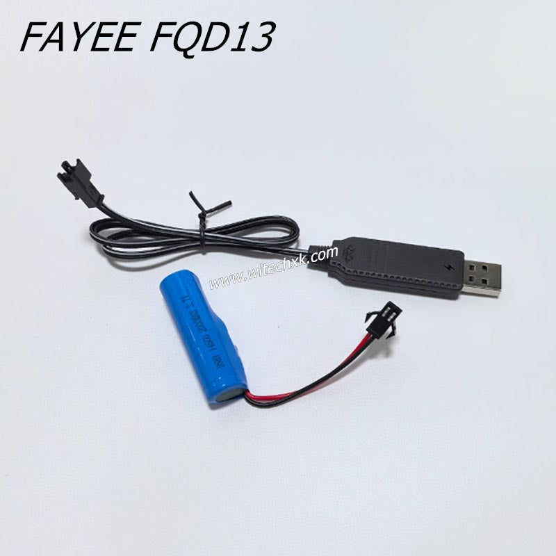 FAYEE FQD13 RC Drift Car Parts Car Body Lithium Battery 3.7V 2000mAh+Charging Cable