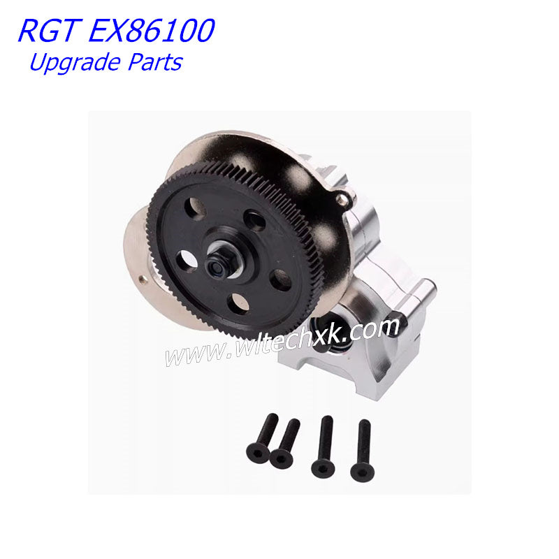 RGT EX86100 Upgrade Parts Full Metal Gearbox Assembly Gray 1Set-2
