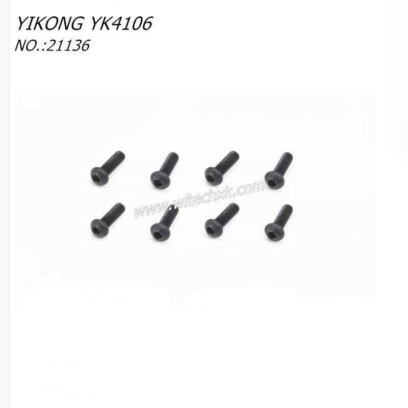 YIKONG YK4106 RC CAR Parts Pan Head Hex Socket Screws M3-10 21136
