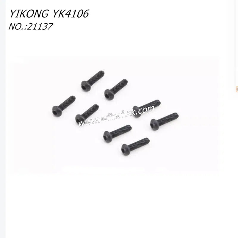YIKONG YK4106 RC CAR Parts Pan Head Hex Socket Screws M3-12 21137
