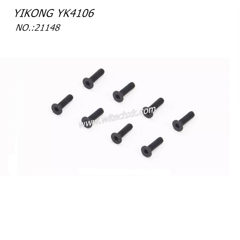 YIKONG YK4106 RC CAR Parts Flat Head Socket Screw M3-12 21148