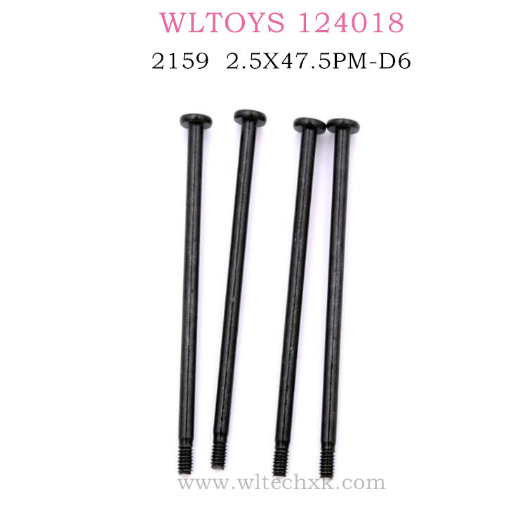 WLTOYS 124018 RC Car Original parts 2159 Long Screw 2.5X47.5PM D6