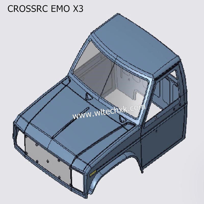 CROSSRC EMO X3 Parts Transparent Car Shell Kit CS-97401211