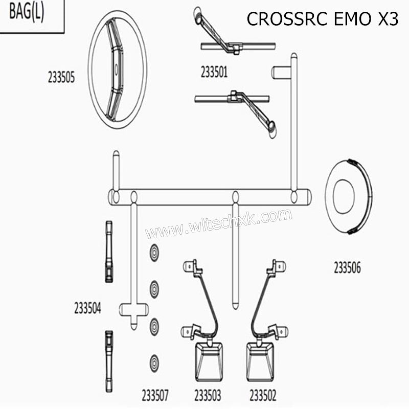 CROSSRC EMO X3 Parts Rearview Mirror Steering Wheel and Shift Lever CS-97401216