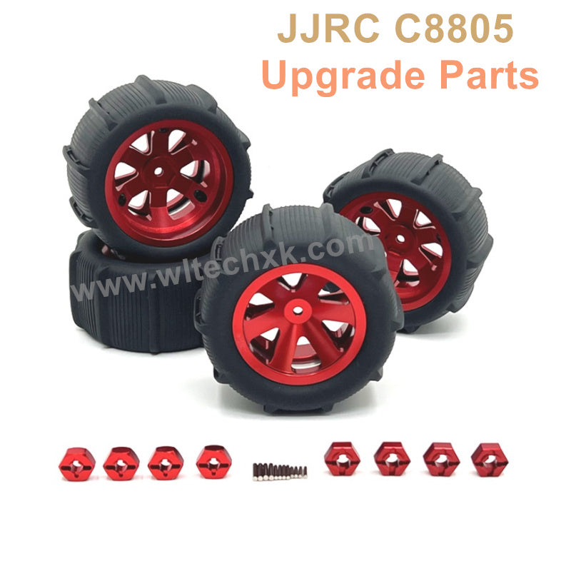 23-JJRC C8805 Upgrade Parts Metal Beach Tires Red