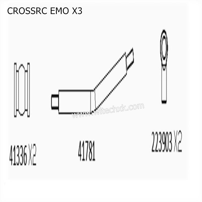CROSSRC EMO X3 Parts Rear Stabilizer Bar (Curved) CS-97401220