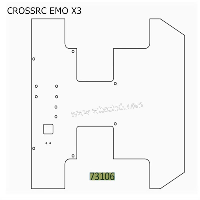 CROSSRC EMO X3 Parts Cargo Box Decorative Aluminum Sheet CS-97401222