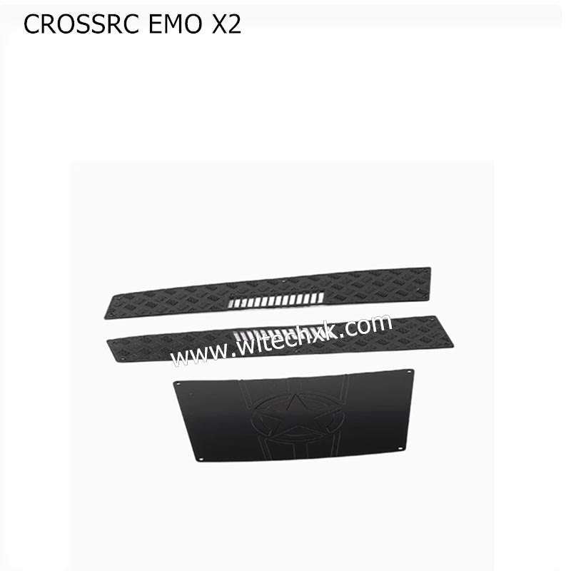 CROSSRC EMO X2 Parts Metal Anti Skid Plate Engine Hood Middle Decorative Piece BLACK