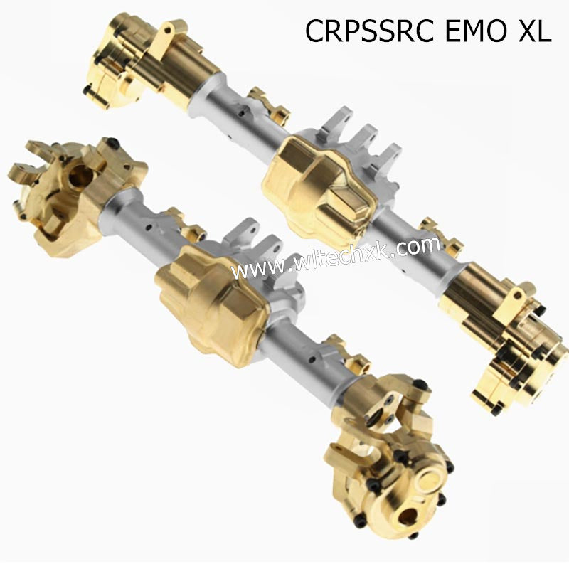 CROSSRC EMO XL Parts Silver Front and Rear Axle Housing Assembly