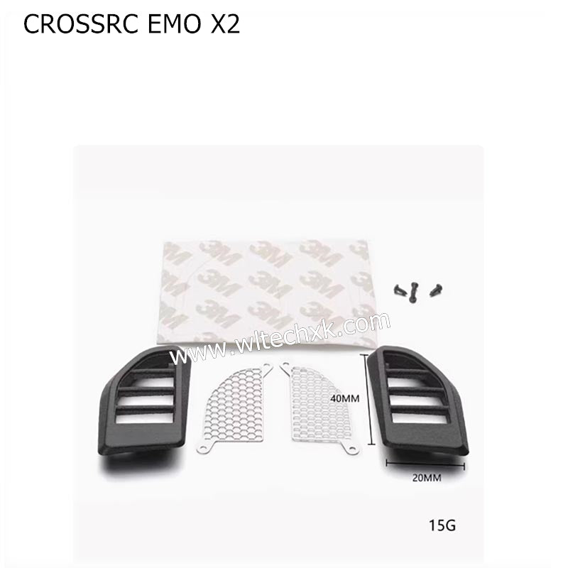 CROSSRC EMO X2 Parts Nylon Three Dimensional Engine Cover Cooling Vents With Labels-1