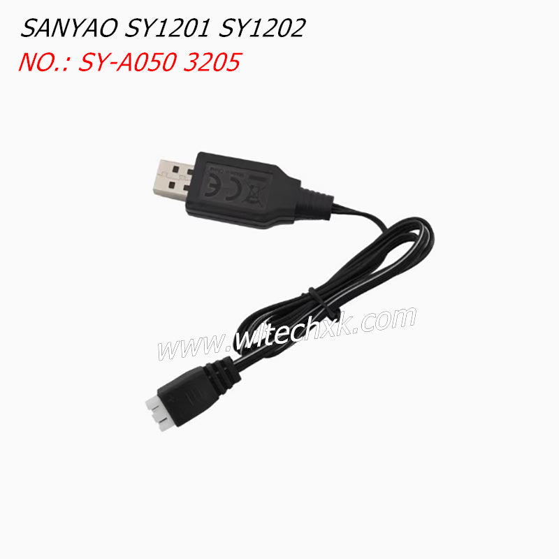 SANYAO SY1201 SY1202 Parts 7.4V USB Cable SY-A050 3205
