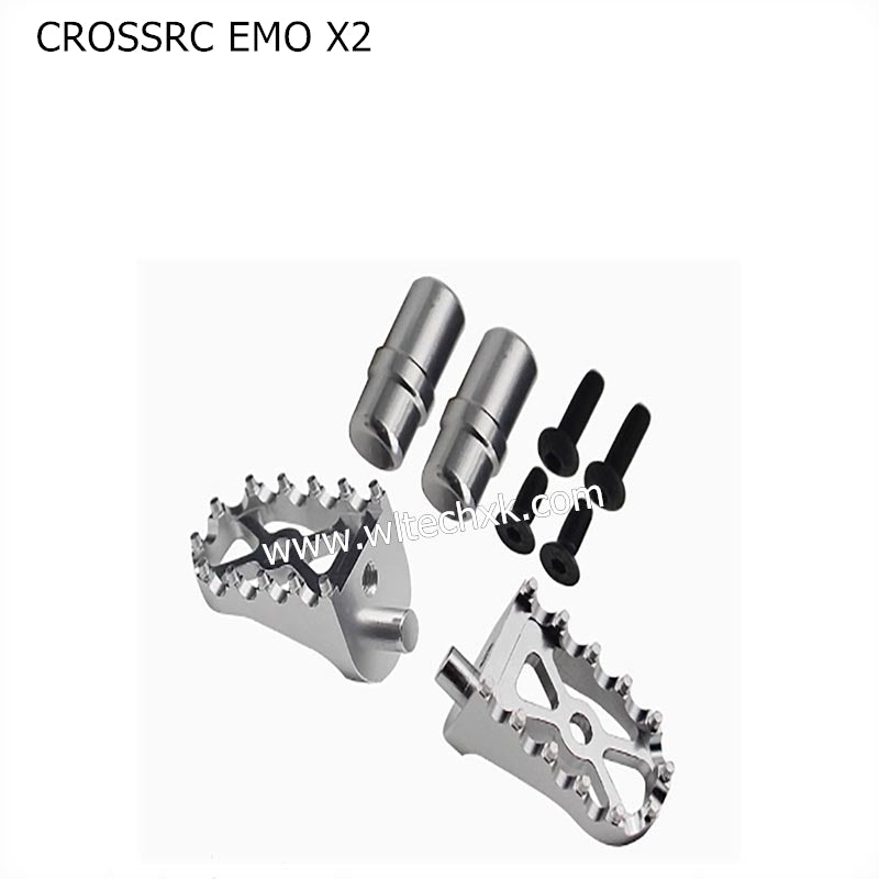 CROSSRC EMO X2 Parts A Pair of Aluminum Alloy Simulation Pedals SILVER
