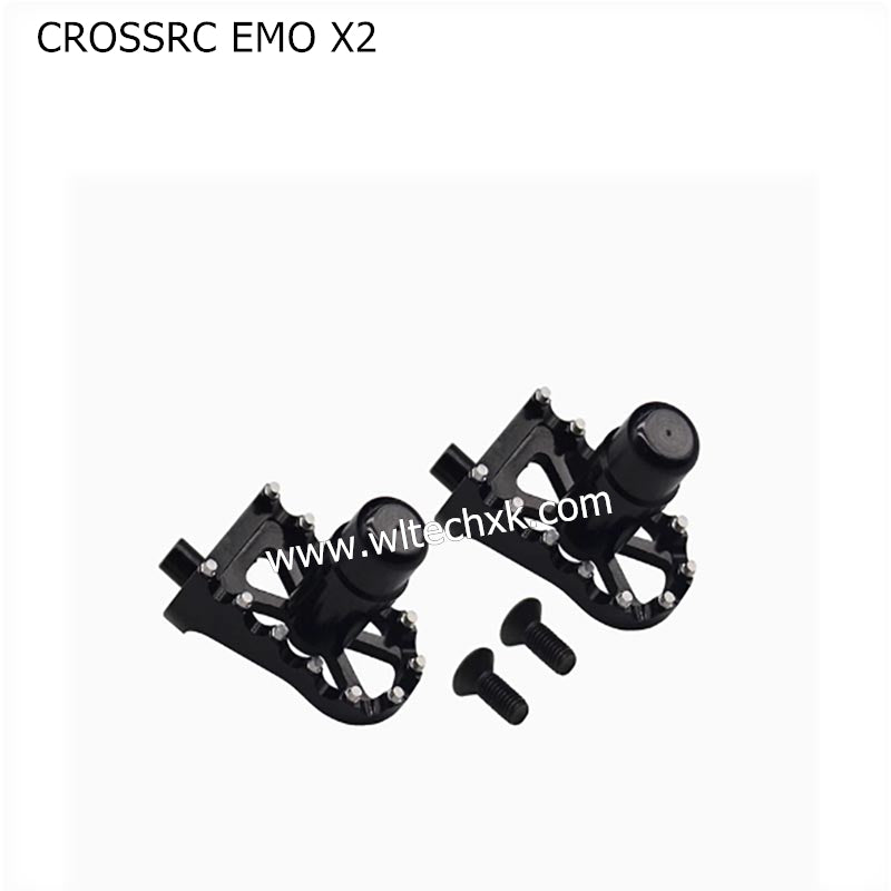 CROSSRC EMO X2 Parts A Pair of Aluminum Alloy Simulation Pedals BLACK