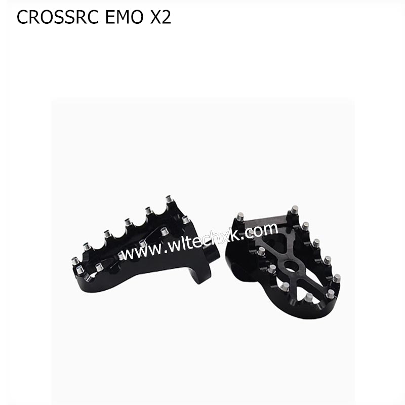 CROSSRC EMO X2 Parts A Pair of Aluminum Alloy Simulation Pedals BLACK-2