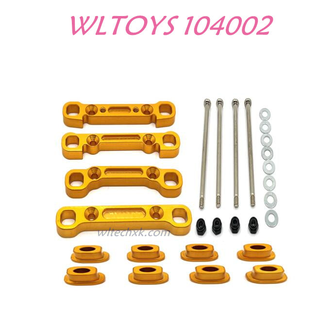 WLTOYS 104002 Fixing kit for Rear and Front Swing Arm Upgrade 1/10 Brushless 60km/h RC Car yellow