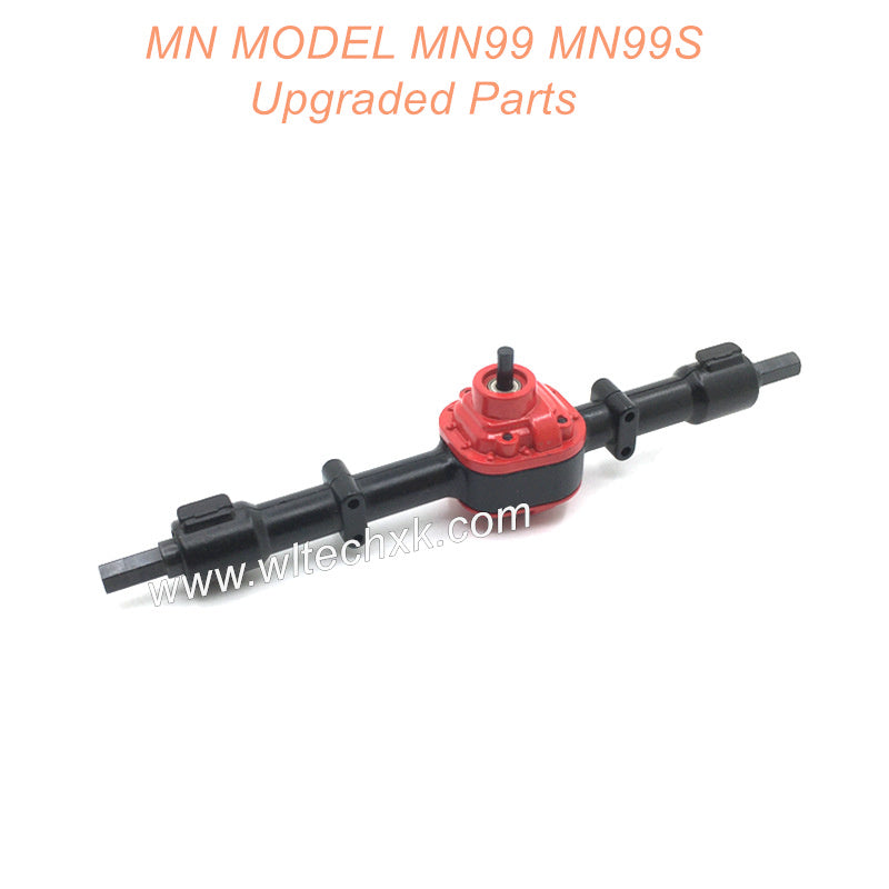 3-MN-MODEL-MN99-MN99S-Upgrade-Parts-Metal-Rear-Axle-Assembly-Red