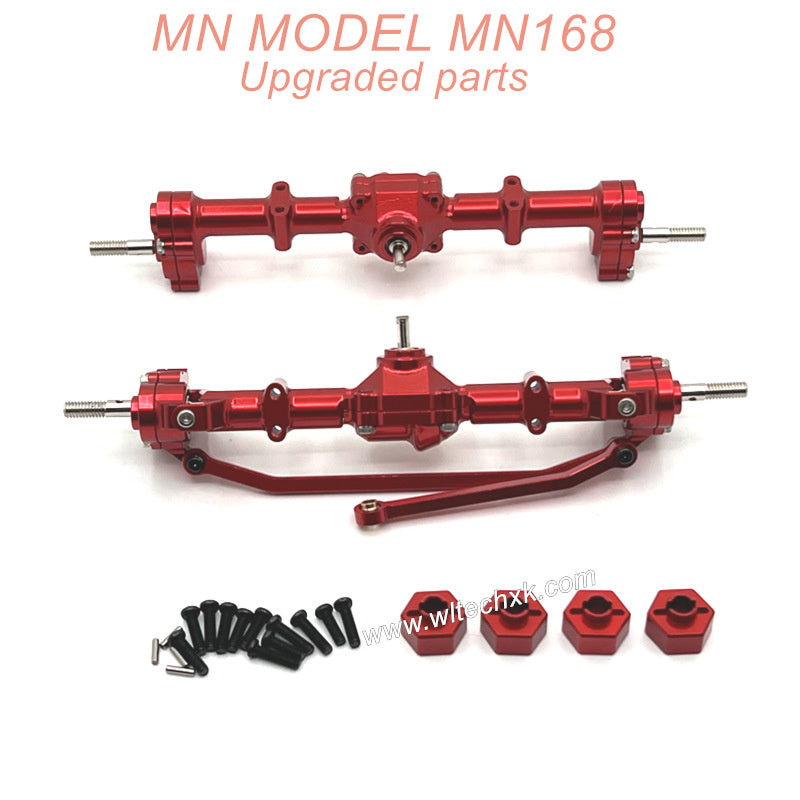 3-MN-Model-MN168-Upgrade-Metal-Front-And-Rear-Axle-Assembly-Red