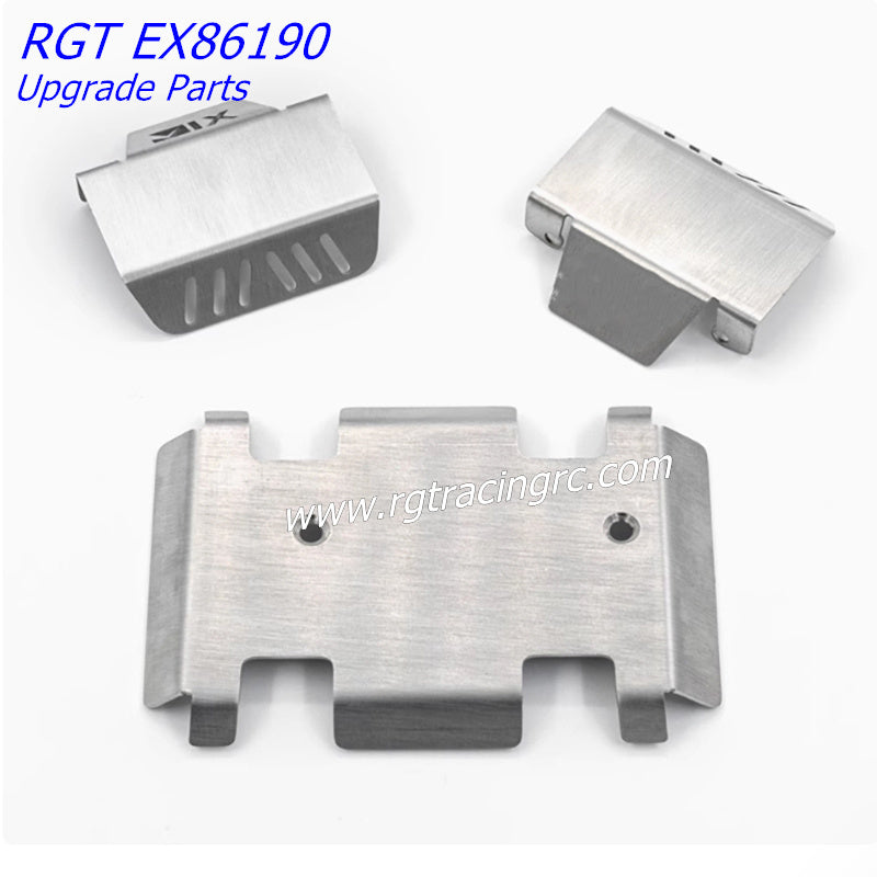 RGT EX86190 RC CAR Upgrade Parts Metal Armor 3 Piece Set-2