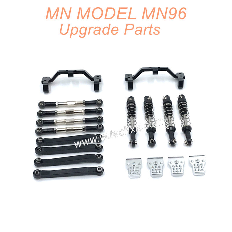30-MN-MODEL-MN96-Upgrades-Parts-Shock-Connect-Rods-and-Fixing-Seat-Black-1