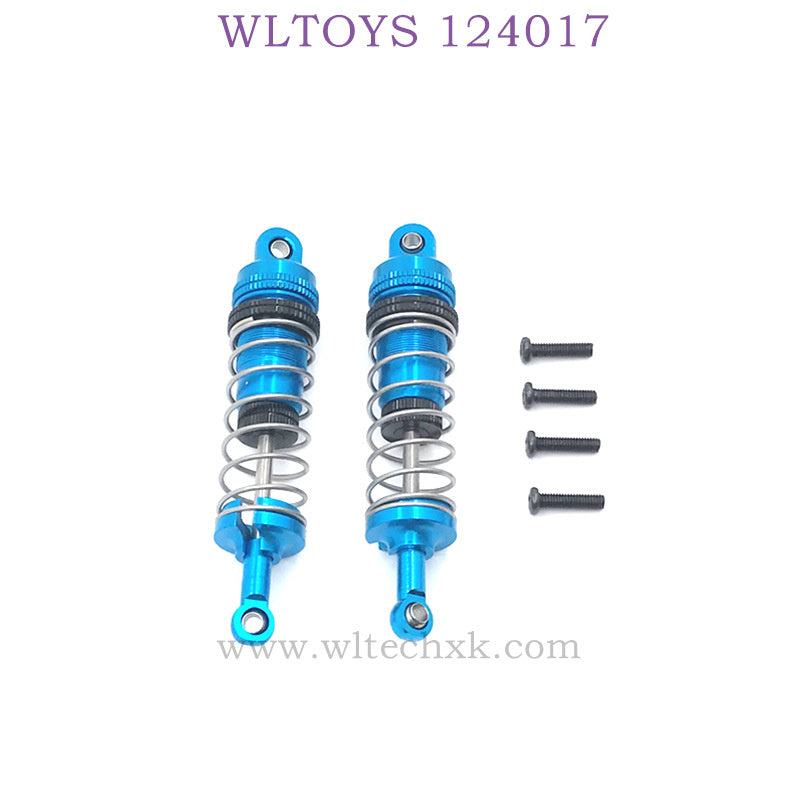 Upgrade Part of WLTOYS 124017 RC Car Metal Shock Absorbers blue