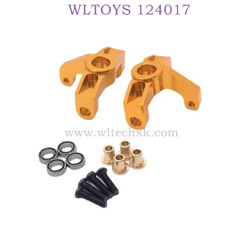 Upgrade Part of WLTOYS 124017 RC Car Steering Cups gold