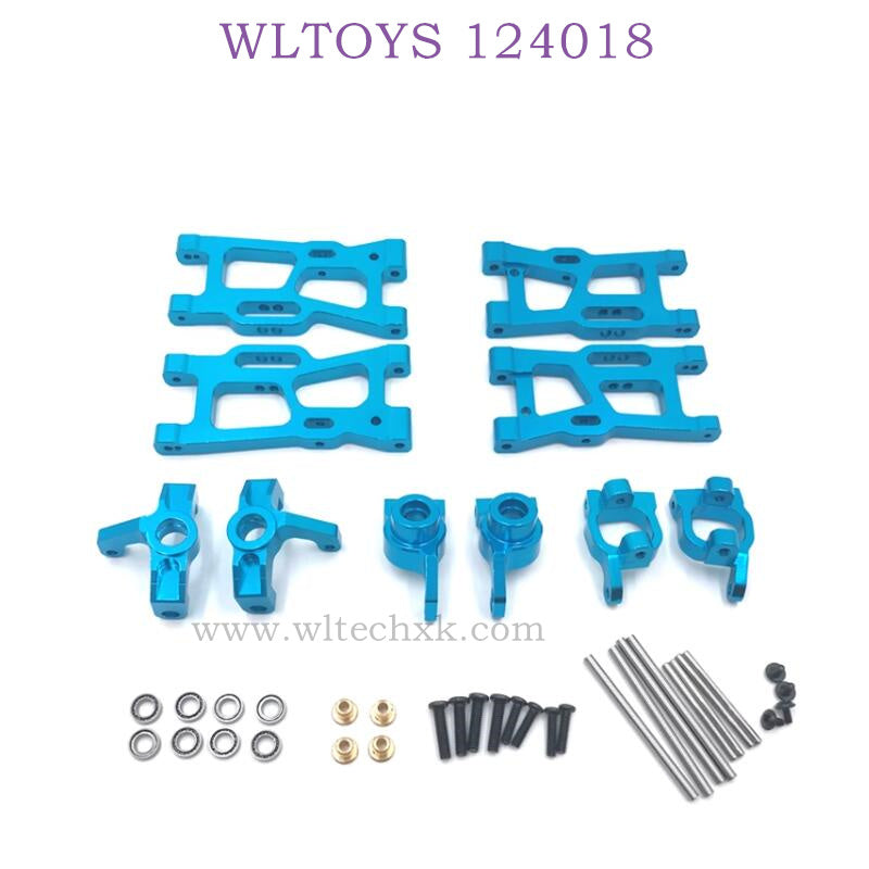 WLTOYS 124018 RC Car Upgrade parts Swing Arm and Wheel Seat blue