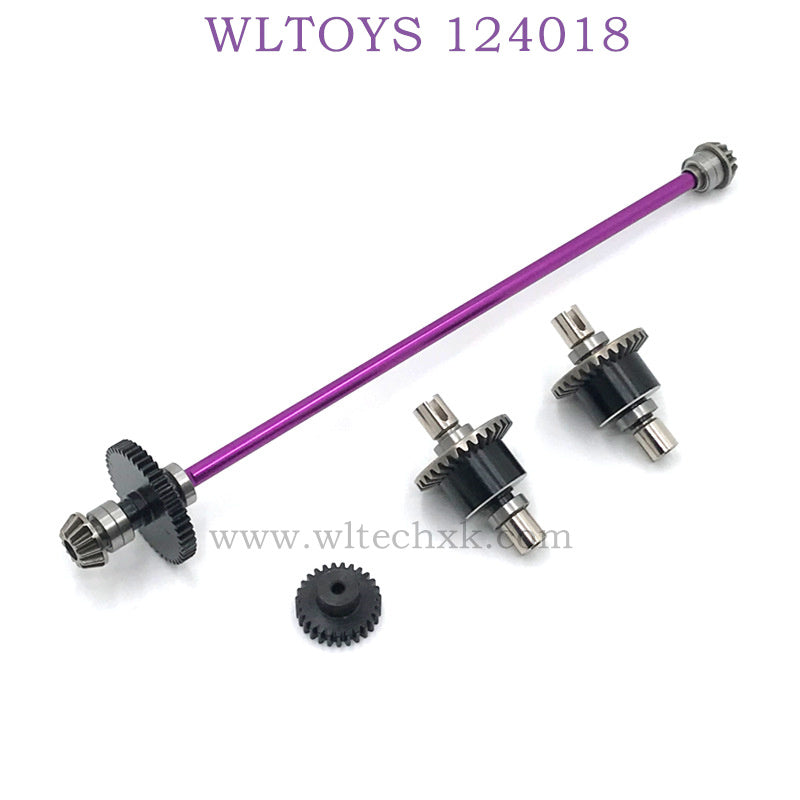 WLTOYS 124018 RC Car Upgrade parts Differential Assembly purple