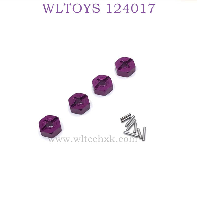 Upgrade Part of WLTOYS 124017 RC Car Hex Nut purple