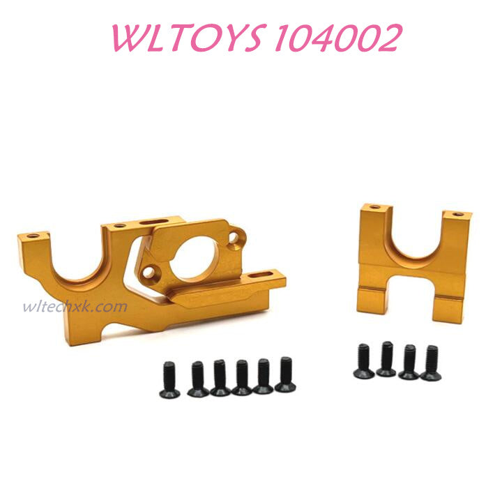 WLTOYS 104002 Reduction gear fixing seat + Motor fixed base Upgrade 1/10 Brushless 60km/h RC Car yellow