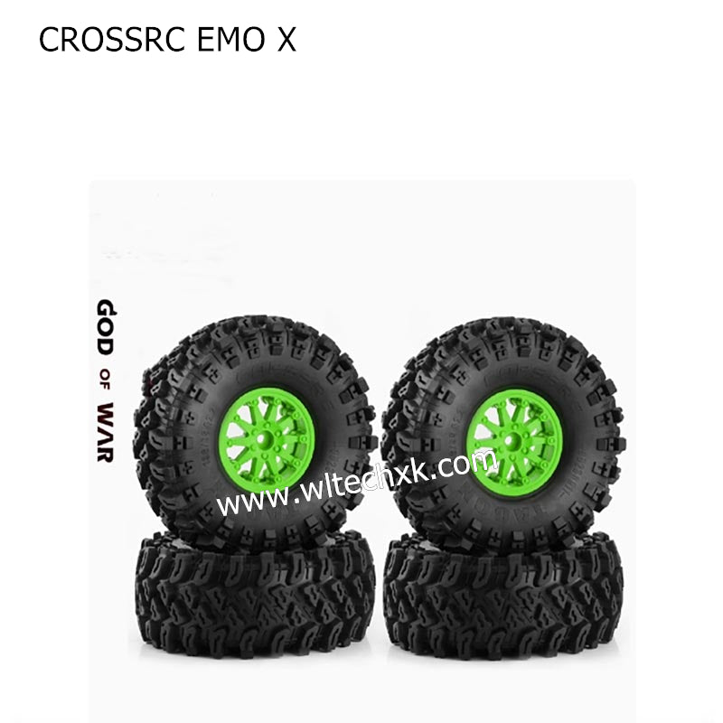 CROSSRC EMO X Parts 2.2 inch Wheels+Tires R151 green-1